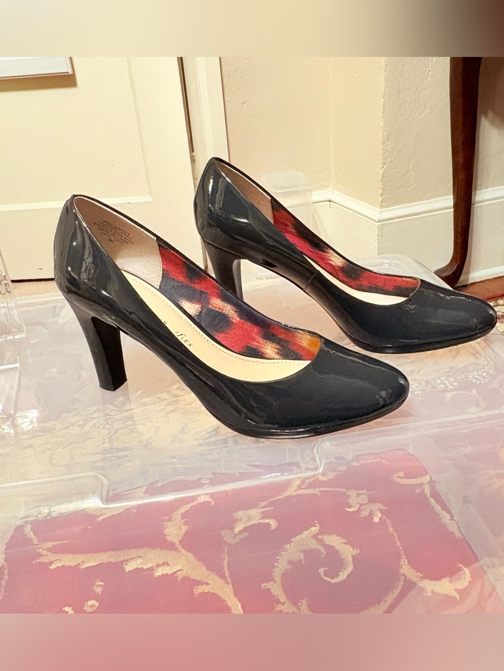 Ann Klein Flex Classic Patent Dark Navy Women's Pump - Sleek High Heel